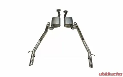 Pypes Exhaust Catback Dual Exhaust 2.5" Violator Mufflers Stainless Steel Ford Mustang | LX 1979-1997 - SFM13V