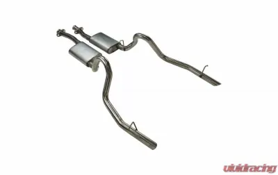 Pypes Exhaust Catback Dual Exhaust 2.5" Violator Mufflers Stainless Steel Ford Mustang | LX 1979-1997 - SFM13V