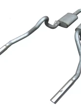 Pypes Exhaust Catback Dual Exhaust 2.5" Street Pro Muffler/3" Polished Tips Stainless Steel Ford Mustang V6 1998-2004                                     - SFM54 - Image 2