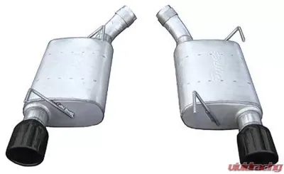 Pypes Exhaust Violator Series Axle Back Muffler System Dual Exit 2.5" 4" Black Tips Stainless Steel Ford Mustang GT | Shelby 2005-2010 - SFM60VB