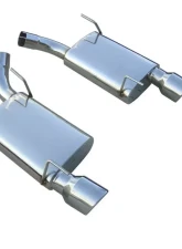 Pypes Exhaust Violator Series Axle Back Muffler System Dual Exit 4" Polished Tips Stainless Steel Ford Mustang GT | Shelby 2005-2010                                     - SFM60VS - Image 2