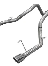 Pypes Exhaust Catback Mid Muffler Dual Exhaust 2.5" M80 Mufflers 4" Polished Tips Stainless Steel Ford Mustang GT 2005-2010                                     - SFM66 - Image 3