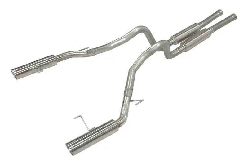 Pypes Exhaust Catback Dual Exhaust 2.5" M80 Muffler 4" Tips Stainless Steel Ford Mustang GT 2005-2010 - SFM66M