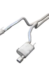 Pypes Exhaust Catback Exhaust Split Rear Dual Exit 2.5" True Dual After-Cat X/Mid Pipes Violator Muffler/4" Polished Tips Mustang 2005-2010                                     - SFM68 - Image 3