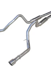 Pypes Exhaust Catback Mid Muffler Exhaust Split Rear Dual Exit 2.5" And Tailpipe M80 Mufflers 4" Polished Tips Included Stainless Steel Mustang 2005-2010                                     - SFM69 - Image 3