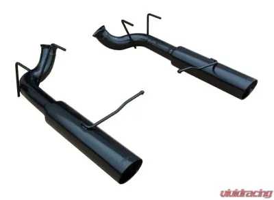Pypes Exhaust Pype Bomb Series Axle Back Dual Exhaust 4" Black Tips Black 304 Stainless Steel Ford Mustang GT 2011-2014 - SFM76MSB