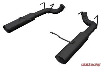 Pypes Exhaust Pype Bomb Series Axle Back Dual Exhaust 4" Black Tips Stainless Steel Black Ford Mustang V6 2011-2014 - SFM79MSB