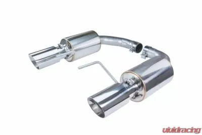 Pypes Exhaust Axle Back Dual Exhaust 3" Polished Tips Polished Stainless Steel Ford Mustang V6 | Ecoboost 2015-2022 - SFM84MS