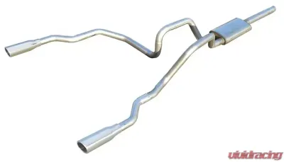 Pypes Exhaust Catback Exhaust Split Rear Dual Exit 3" Intermediate And 2.5" Tail Pipe Violator Muffler 3.5" Polished Tips Ford F150 2004-2008 - SFT19V