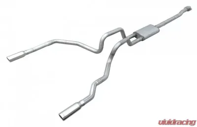 Pypes Exhaust Catback Dual Exhaust 3" Violator Muffler 3.5" Polished Tips Stainless Steel Ford F150 Ecoboost 2011-2014 - SFT23V