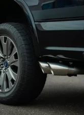 Pypes Exhaust Catback Exhaust Split Rear Dual Exit 3 x 3" Intermediate And Tail Pipe 4.5" Black Tip Muffler Ford F150 2015-2020                                     - SFT29RB - Image 2