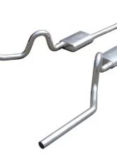 Pypes Exhaust Crossmember-Back X-Pipe Exhaust Split Rear Dual Exit 2.5" No Muffler Stainless Steel GM A-Body 1964-1972                                     - SGA10SS - Image 2