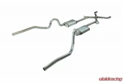 Pypes Exhaust Crossmember-Back X-Change Split Rear Dual Exit 2.5" w/Valance Cutouts No Muffler Pontiac GTO | Oldsmobile 442 1968-1972 - SGA16