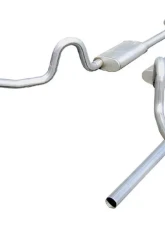 Pypes Exhaust Crossmember-Back Straight Pipe Split Rear Dual Exit 2.5" No Muffler Stainless Steel GM A-Body 1964-1972                                     - SGA30 - Image 2