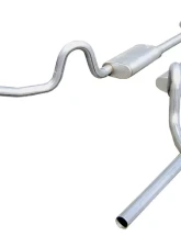 Pypes Exhaust Crossmember-Back Straight Pipe Split Rear Dual Exit 2.5" Race Pro Mufflers Stainless Steel GM A-Body 1964-1972                                     - SGA30R - Image 2