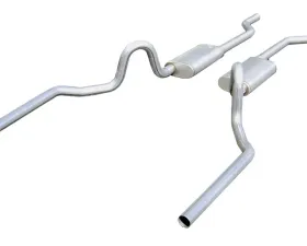 Pypes Exhaust Crossmember-Back Straight Pipe Split Rear Dual Exit 2.5