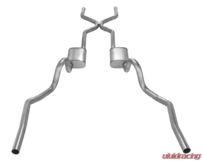 Pypes Exhaust Crossmember Back with H-Pipe Exhaust System GM A-Body 1964-1972 - SGA40T