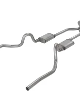 Pypes Exhaust Crossmember Back with H-Pipe Exhaust System GM A-Body 1964-1972                                     - SGA40T - Image 2
