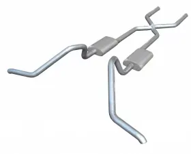 Pypes Exhaust Crossmember-Back X-Pipe Exhaust Split Side Dual Exit 2.5