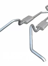 Pypes Exhaust Crossmember-Back X-Pipe Exhaust Split Side Dual Exit 2.5" No Muffler GM B-Body 1965-1970                                     - SGB10 - Image 2