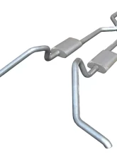 Pypes Exhaust Catback Exhaust Split Side Dual Exit 2.5" Violator Muffler Stainless Steel GM B-Body 1965-1970                                     - SGB10V - Image 2
