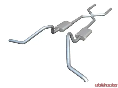 Pypes Exhaust Catback Exhaust Split Side Dual Exit 2.5" Violator Muffler Stainless Steel GM B-Body 1965-1970 - SGB10V