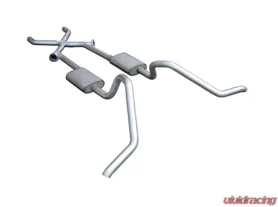 Pypes Exhaust Catback X-Change Exhaust Split Side Dual Exit 2.5" Violator Muffler Stainless Steel - SGB11V