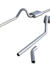 Pypes Exhaust Crossmember-Back X-Pipe Exhaust Split Rear Dual Exit 2.5" Muffler Chevrolet Tri-Five 1955-1957                                     - SGC10 - Image 2