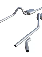 Pypes Exhaust Crossmember-Back X-Pipe Exhaust Split Rear Dual Exit 3" Race Pro Mufflers Chevrolet Tri-Five 1955-1957                                     - SGC13R - Image 2