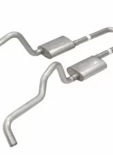 Pypes Exhaust Crossmember-Back X-Pipe Exhaust Split Rear Dual Exit 2.5" Muffler Chevrolet Wagon 1955-1957                                     - SGC16 - Image 2