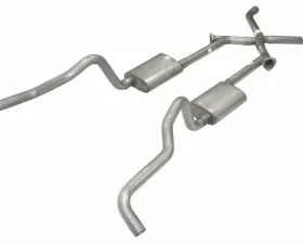 Pypes Exhaust Crossmember-Back X-Pipe Exhaust Split Rear Dual Exit 2.5