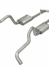 Pypes Exhaust Crossmember-Back X-Pipe Exhaust Split Rear Dual Exit 2.5" Stainless Steel Muffler And Stainless Steel Chevrolet Tri-Five 1955-1957                                     - SGC17 - Image 2