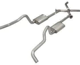Pypes Exhaust Crossmember-Back X-Pipe Exhaust Split Rear Dual Exit 2.5