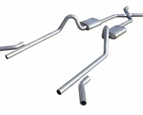 Pypes Exhaust Crossmember-Back X-Pipe Exhaust Split Rear Dual Exit 2.5