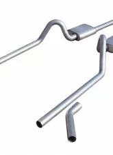 Pypes Exhaust Crossmember-Back X-Pipe Exhaust Split Rear Dual Exit 2.5" Street Pro Mufflers Chevrolet Tri-Five 1955-1957                                     - SGC19S - Image 2