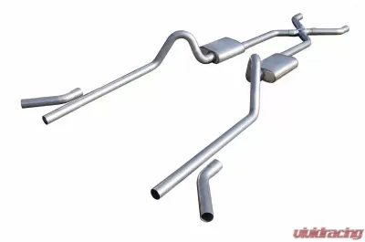Pypes Exhaust Crossmember-Back X-Pipe Exhaust Split Rear Dual Exit 2.5" Street Pro Mufflers Chevrolet Tri-Five 1955-1957 - SGC19S