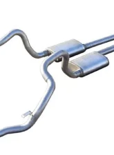 Pypes Exhaust Crossmember-Back X-Pipe Exhaust Split Rear Dual Exit 2.5" No Muffler GM F-Body 1970-1974                                     - SGF11 - Image 3