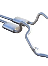Pypes Exhaust Crossmember-Back X-Pipe Exhaust Split Rear Dual Exit 2.5" Race Pro Mufflers GM F-Body 1970-1974                                     - SGF11R - Image 2
