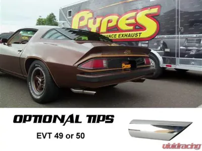 Pypes Exhaust Crossmember-Back X-Pipe Exhaust Split Rear Dual Exit 2.5" No Muffler GM F-Body 1970-1974 - SGF11