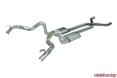 Pypes Exhaust Crossmember-Back X-Pipe Exhaust Split Rear Dual Quarter Exit 3" Violator Mufflers Stainless Steel GM F-Body 1970-1974 - SGF13V