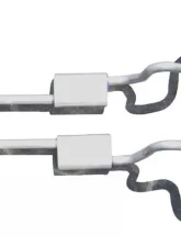 Pypes Exhaust Crossmember-Back Straight Dual Exhaust 2.5" No Mufflerb Stainless Steel GM F-Body 1970-1974                                     - SGF31 - Image 2