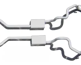 Pypes Exhaust Crossmember-Back Straight Pipe Exhaust Split Rear Dual Exit 2.5