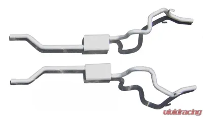 Pypes Exhaust Crossmember-Back Straight Pipe Exhaust Split Rear Dual Exit 2.5" Violator Mufflers Stainless Steel - SGF31V