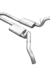 Pypes Exhaust Crossmember-Back X-PipeSplit Rear Dual Exit 3" Race Pro Mufflers Stainless Steel Chevrolet Camaro | Pontiac Firebird 1967-1969                                     - SGF63R - Image 2