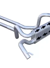 Pypes Exhaust Crossflow System X-Pipe Dual Exhaust 2.5" Race Pro Mufflers Stainless Steel GM 1967-1974                                     - SGF70 - Image 2