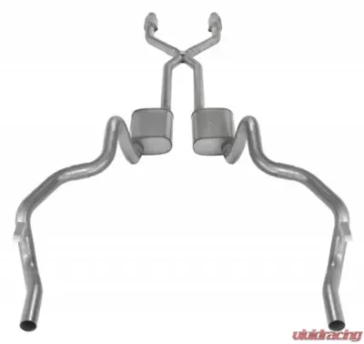 Pypes Exhaust Crossmember-Back X-Pipe Dual Exhaust 2.5" Muffler And Catalytic Converter GM F-Body 1975-1981 - SGF911E