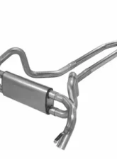Pypes Exhaust Crossflow System H-Pipe Dual Exhaust 2.5" Race Pro Mufflers Stainless Steel Catalytic Converter GM 1975-1981                                     - SGF940E - Image 2