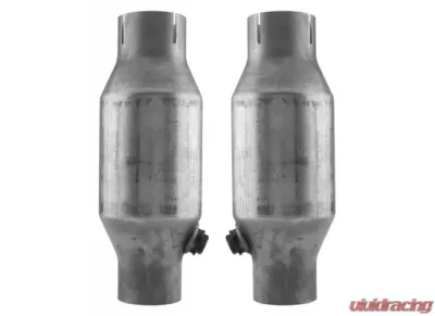 Pypes Exhaust Crossflow System H-Pipe Dual Exhaust 2.5" Race Pro Mufflers Stainless Steel Catalytic Converter GM 1975-1981 - SGF940E