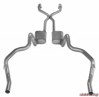 Pypes Exhaust Crossmember-Back H-Pipe Dual Exhaust 2.5" Muffler And Catalytic Converter GM F-Body 1975-1981 - SGF941E