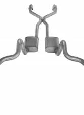 Pypes Exhaust Crossmember-Back H-Pipe Dual Exhaust 2.5" Race Pro Mufflers Catalytic Converter GM F-Body 1975-1981                                     - SGF941RE - Image 2